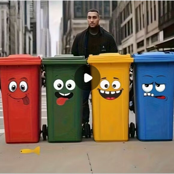 4pcs 11.8" x 11.8" cartoon face sticker - Picture 3 of 7